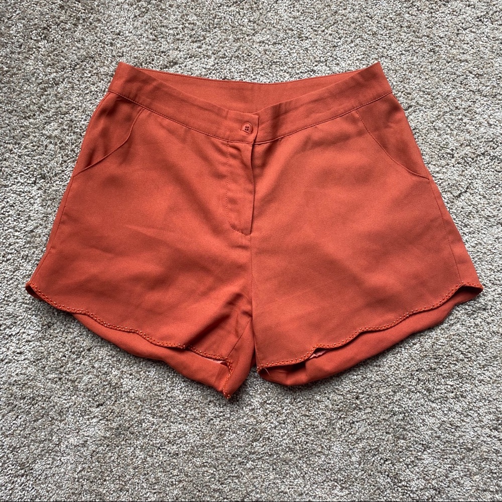 Beaded orange shorts